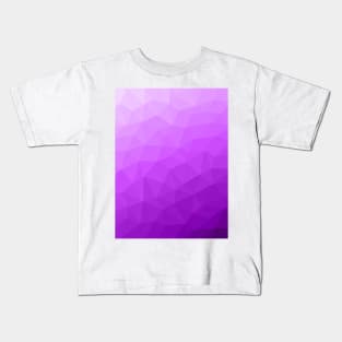 Purple gradient geometric mesh pattern Kids T-Shirt